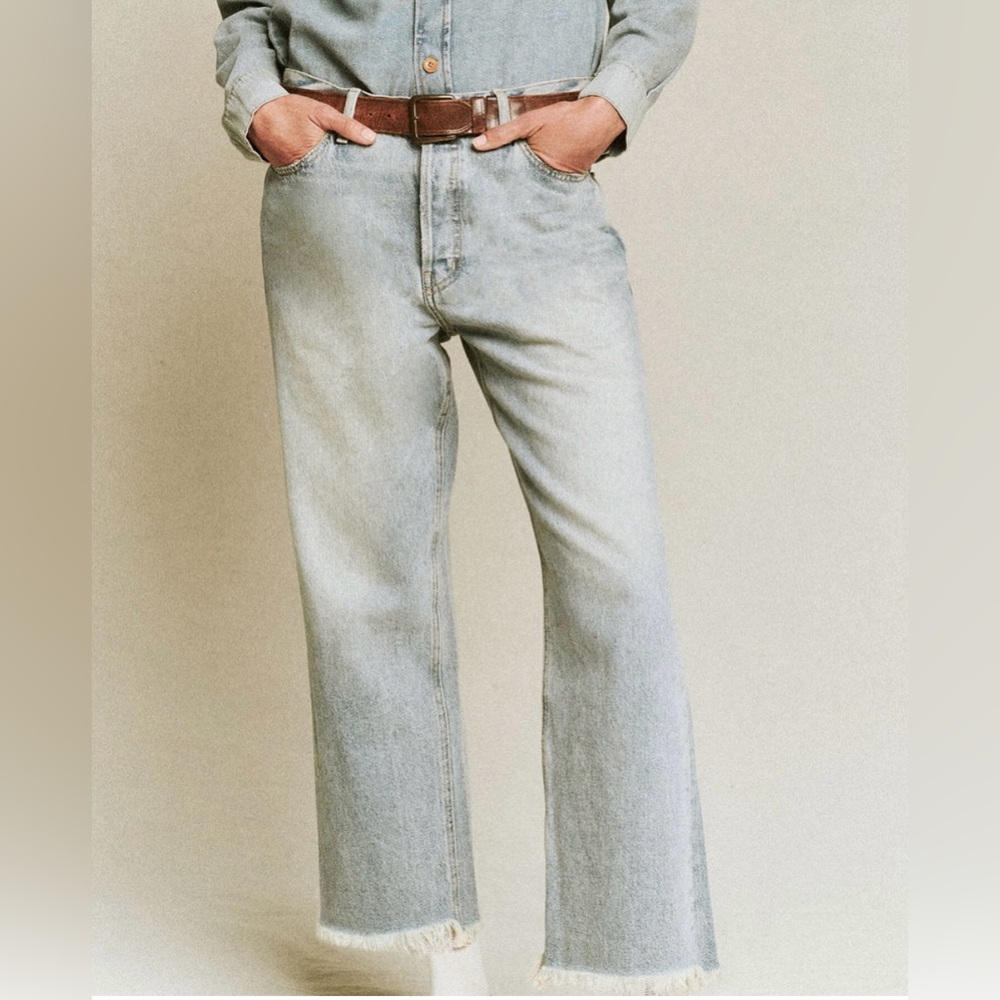 The Wayne Jean by The Great, raw hem in Size 26